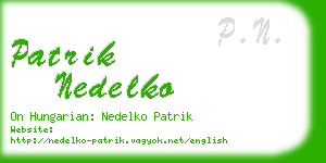 patrik nedelko business card
